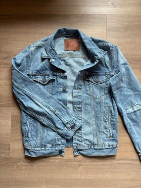Levi's Denim Trucker Jacket with distressing